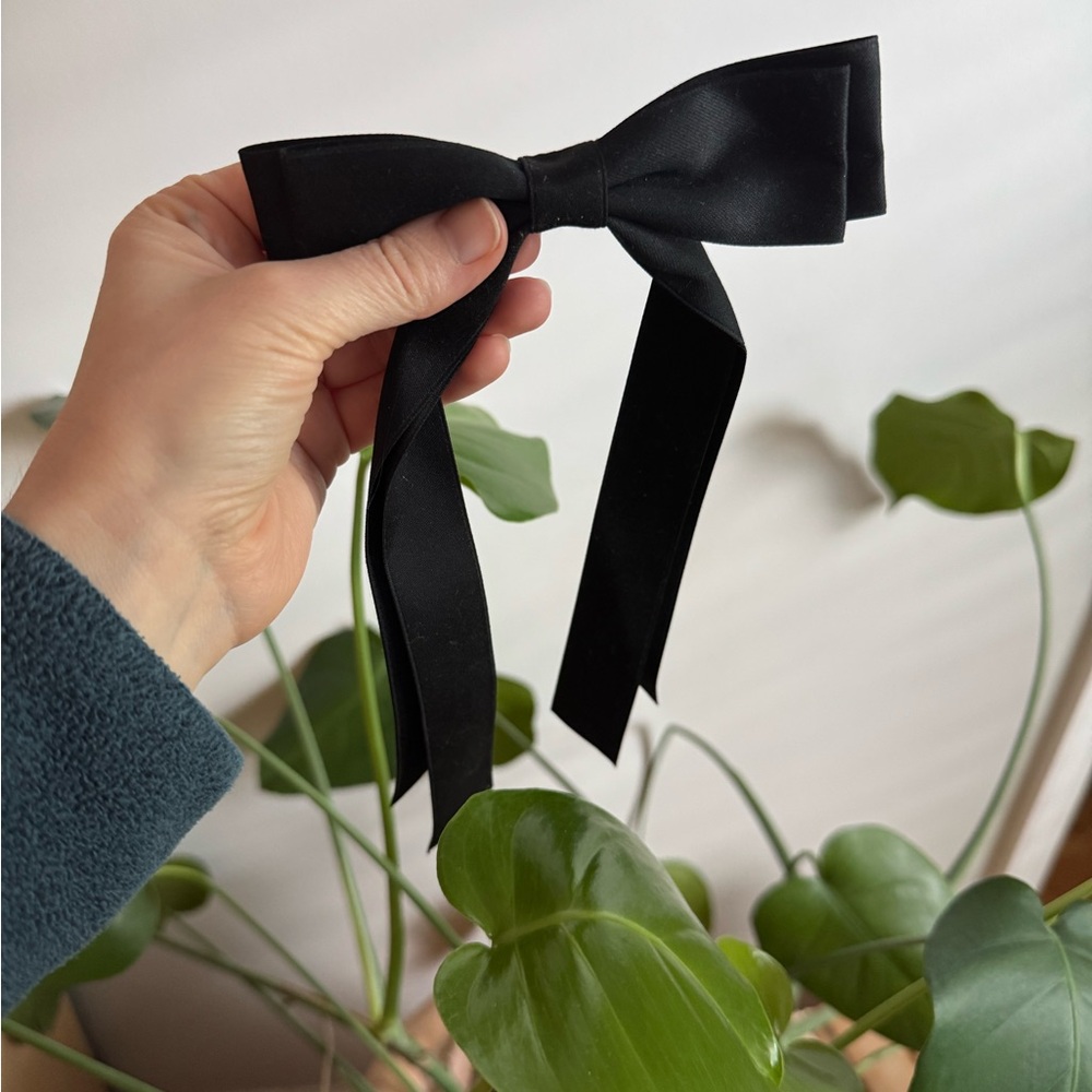 Anthropologie Elegant Black Bow